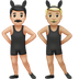 Wie Männer mit Hasenohren: helle Hautfarbe, mittelhelle Hautfarbe Emoji auf Apple aussieht.