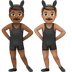Wie Männer mit Hasenohren: mitteldunkle Hautfarbe, mittlere Hautfarbe Emoji auf Apple aussieht.