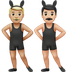 Wie Männer mit Hasenohren: mittelhelle Hautfarbe, helle Hautfarbe Emoji auf Apple aussieht.