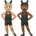Wie Männer mit Hasenohren: mittelhelle Hautfarbe, mitteldunkle Hautfarbe Emoji auf Apple aussieht.