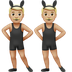 Wie Männer mit Hasenohren: mittelhelle Hautfarbe Emoji auf Apple aussieht.