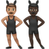 Wie Männer mit Hasenohren: mittlere Hautfarbe, dunkle Hautfarbe Emoji auf Apple aussieht.
