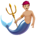 Bagaimana Merman: Medium-Light Skin Tone emoji terlihat di Apple.