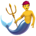 Bagaimana Merman emoji terlihat di Apple.