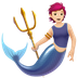 Bagaimana Merperson: Light Skin Tone emoji terlihat di Apple.