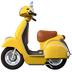 Bagaimana Motor Scooter emoji terlihat di Apple.