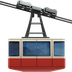 Bagaimana Mountain Cableway emoji terlihat di Apple.