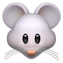 Bagaimana Mouse Face emoji terlihat di Apple.