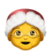 איך גב׳ סנטה emoji נראה על Apple.