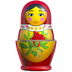 Bagaimana Nesting Dolls emoji terlihat di Apple.