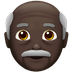 Bagaimana emoji Lelaki tua: ton kulit gelap kelihatan di Apple.