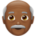 Bagaimana Old Man: Medium-Dark Skin Tone emoji terlihat di Apple.