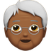 Bagaimana emoji Dewasa lebih tua: ton kulit sederhana gelap kelihatan di Apple.