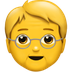 Jak wygląda emoji Starsza osoba w Apple.