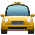 Biểu tượng cảm xúc Taxi đang tới trông như thế nào trên Apple.