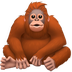 Bagaimana emoji Orang utan kelihatan di Apple.