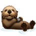 Bagaimana Otter emoji terlihat di Apple.