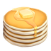 Bagaimana Pancakes emoji terlihat di Apple.