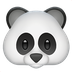 Bagaimana emoji Panda kelihatan di Apple.