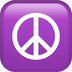 Bagaimana Peace Symbol emoji terlihat di Apple.