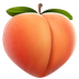 Bagaimana Peach emoji terlihat di Apple.