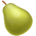 Bagaimana emoji Buah pear kelihatan di Apple.