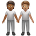 Bagaimana People Holding Hands: Medium-Dark Skin Tone, Medium Skin Tone emoji terlihat di Apple.