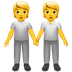 Bagaimana People Holding Hands emoji terlihat di Apple.