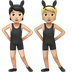 Wie Personen mit Hasenohren: helle Hautfarbe, mittelhelle Hautfarbe Emoji auf Apple aussieht.