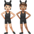 Wie Personen mit Hasenohren: helle Hautfarbe, mittlere Hautfarbe Emoji auf Apple aussieht.