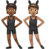 Wie Personen mit Hasenohren: mitteldunkle Hautfarbe, mittlere Hautfarbe Emoji auf Apple aussieht.