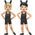 Wie Personen mit Hasenohren: mittelhelle Hautfarbe, helle Hautfarbe Emoji auf Apple aussieht.