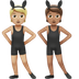Wie Personen mit Hasenohren: mittelhelle Hautfarbe, mittlere Hautfarbe Emoji auf Apple aussieht.