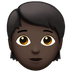 Bagaimana Person: Dark Skin Tone emoji terlihat di Apple.