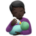 Jak wygląda emoji Osoba karmiąca niemowlę: karnacja ciemna w Apple.