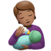 Bagaimana emoji Orang menyusui bayi: ton kulit sederhana kelihatan di Apple.