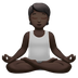 Bagaimana Person in Lotus Position: Dark Skin Tone emoji terlihat di Apple.