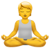 Bagaimana Person in Lotus Position emoji terlihat di Apple.