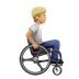 Bagaimana Person in Manual Wheelchair Facing Right: Medium-Light Skin Tone emoji terlihat di Apple.