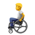 Bagaimana Person in Manual Wheelchair emoji terlihat di Apple.