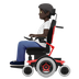 Bagaimana Person in Motorized Wheelchair: Dark Skin Tone emoji terlihat di Apple.