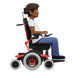 Bagaimana Person in Motorized Wheelchair Facing Right: Medium-Dark Skin Tone emoji terlihat di Apple.