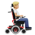 Bagaimana Person in Motorized Wheelchair Facing Right: Medium-Light Skin Tone emoji terlihat di Apple.