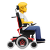 Bagaimana Person in Motorized Wheelchair Facing Right emoji terlihat di Apple.