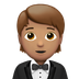 Bagaimana Person in Tuxedo: Medium Skin Tone emoji terlihat di Apple.