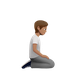 Bagaimana Person Kneeling Facing Right: Medium Skin Tone emoji terlihat di Apple.