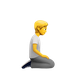 Bagaimana Person Kneeling Facing Right emoji terlihat di Apple.