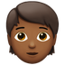 Bagaimana Person: Medium-Dark Skin Tone emoji terlihat di Apple.