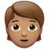 Jak wygląda emoji Dorosły: karnacja średnia w Apple.