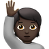 Bagaimana emoji Orang gembira mengangkat tangan: ton kulit gelap kelihatan di Apple.